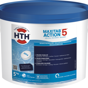 HTH CHLORE STABILISE MAXITAB 5 ACTIONS galet 200g, en 5KG