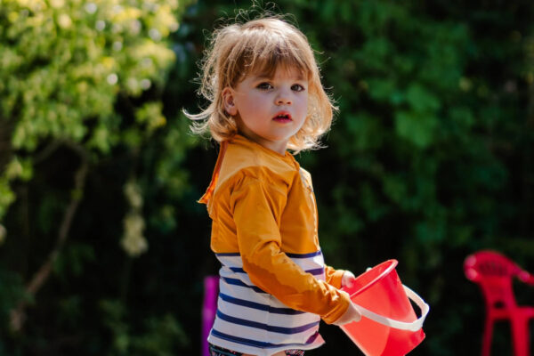 FLOATEE - Tee-shirt anti-noyade enfant marinière Bleu / Rouge – Image 2